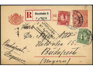 Sweden. Postal stationery, Single postcard, Facit bKe19, 79, 82, Postcard 10 öre …