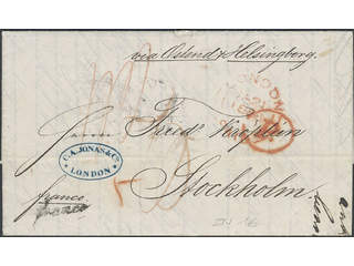 Sweden. Foreign-related cover. Great Britain. Letter sent from LONDON PAID 21.JA.58 to …