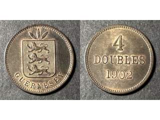Guernsey Edward VII (1902-1910) 4 doubles 1902 H, AU/UNC