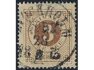 Sweden, Sverige, Sverige, Sverige. Facit 17d used, 3 öre orange-brown on yellowish …