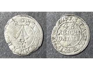 Sverige - Stralsund Karl XI (1660-1697) 1/48 taler 1674, 1/1+