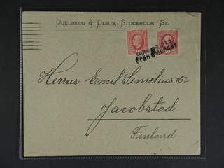 Sweden. Facit 54. FINLAND. Finnish double line cancellation ULKOMAALTA FRÅN UTLANDET, on …