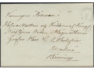Sweden. L county. CHRISTIANSTAD 25.9.1833, arc postmark. Type 2 on cover sent to Malmö. …