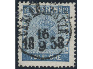 Sweden, Sverige, Sverige, Sverige. Facit 9c1 used, 12 öre blue. Superb cancellation …