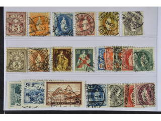 Switzerland. Used 1882–1928. All different, e.g. Mi 46, 58B, 62, 63B, 64, 77, 83, 94, …