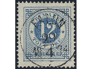 Sweden, Sverige, Sverige, Sverige. Facit 21m used, 12 öre blue. EXCELLENT cancellation …