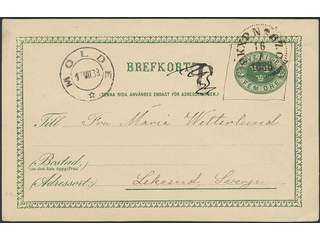 Sweden, Sverige, Sverige, Sverige. Postal stationery, Single postcard, Facit bke7, …