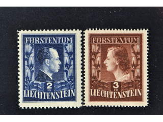 Liechtenstein. Michel 305B ★★, 1951 Furstin Gina von Liechtenstein 2 Fr dark …