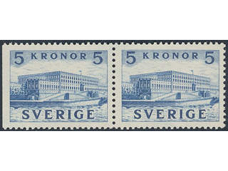 Sweden. Facit 332BC ★★, 1941 The Royal Castle 5 Kr blue, pair 3+4. Superb quality. …