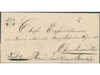 Sweden. M county. LUND 5.1.1835, arc postmark. Type 2 on beautiful cover sent to …