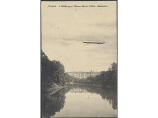Sweden. Facit 79 on picture postcard, "Malmö. Luftskeppet Hansa öfver Södra förstaden" …