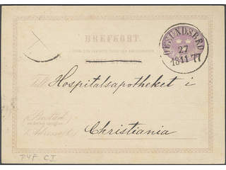 Sweden. Postal stationery, Double postcard, Facit bKd1CI, Originating card sent as …