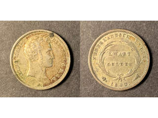 Nederländska Ostindien Willem I (1816-1840) 1/4 gulden 1840, AU