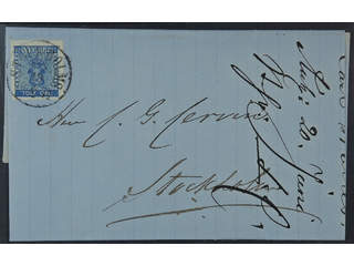 Sweden. Facit 9c3 cover , 12 öre on ship letter dated "Enköping Ekenäs d. 19 Juni 71", …