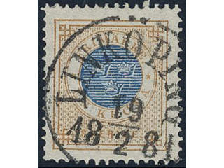 Sweden, Sverige, Sverige, Sverige. Facit 38b used, 1 Krona yellow-brown/dark blue. …