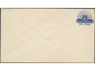 Sweden. Postal stationery, stamped envelope Facit Fk5VII v , Stamped envelope 10/12 öre …