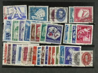 Germany GDR (DDR). Used 1949–55. All different, e.g. Mi 242, 259, 268, 270, 280-83, …