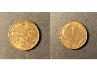 Nederländerna  Wilhelmina (1890-1948) 1 cent 1906, UNC röd lyster