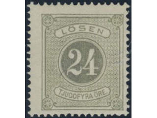 Sweden. Postage due Facit L7b ★★, 24 öre grey, perf 14. Opinion (shade) by O.P. SEK 1800