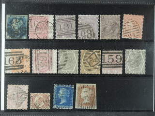 Britain. Used 1841–1876. All different, e.g. Mi 4, 13z, 14, 19-20, 24-25, 28, 38a+b, 40, …