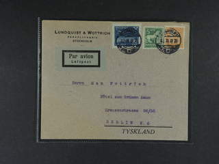 Sweden. Facit 231, 143A, 181 cover , 5+10+20 öre on air mail cover sent from STOCKHOLM …