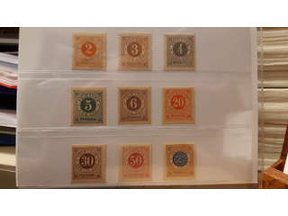 Sweden. Facit 40–44, 46–49 ★ , SET (9). Selected, very fine copies. SEK 6130
