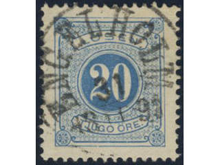 Sweden, Sverige, Sverige, Sverige. Postage due Facit L16d used, 20 öre ultramarinish …
