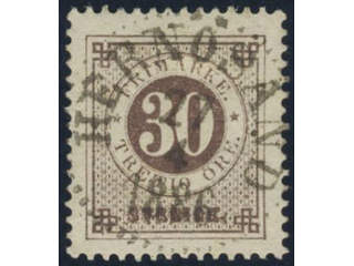 Sweden, Sverige, Sverige, Sverige. Facit 35i used, 30 öre brown on calendered paper. …