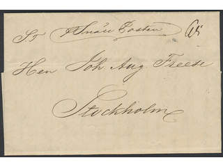 Sweden. General mail. Letter sent from GÖTHEBORG 6.10.1846 "pr Snäll Posten" (express …
