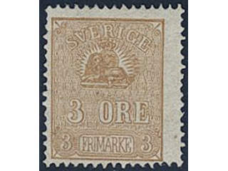 Sweden. Facit 14Bc1 ★, 3 öre brown, type II, perforation of 1855. Opinion (shade) by …