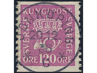 Sweden. Facit 172 used , 120 öre rose-lilac. EXCELLENT cancellation JÖNKÖPING 20.12.35.