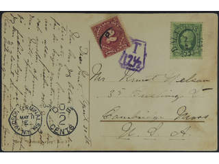 Sweden. Facit 52 cover , 5 öre on insufficiently prepaid postcard sent from DALA HUSBY …