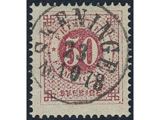 Sweden, Sverige, Sverige, Sverige. Facit 36a used, 50 öre carmine. Superb–EXCELLENT …
