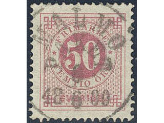 Sweden. Facit 36d used , 50 öre dull violetish carmine. EXCELLENT cancellation MALMÖ …