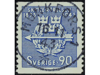 Sweden. Facit 348 used , 1943 50th Anniversary of the Rifle Ass. 90 öre blue. EXCELLENT …