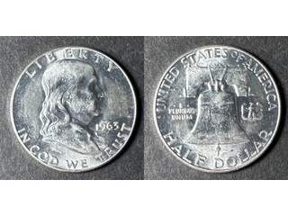 USA ½ dollar 1963 D, AU/UNC