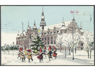 Sweden. Postcard Facit 52 , "Gnome card", "God Jul" (Stockholm). Used card sent from …