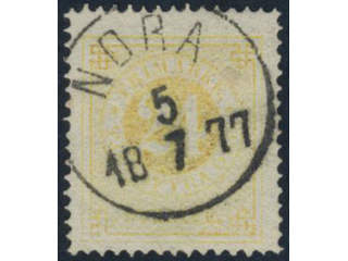 Sweden, Sverige, Sverige, Sverige. Facit 24h used, 24 öre dull yellow-yellow. Superb …