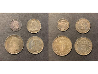 Storbritannien Queen Victoria (1837-1901) 1, 2, 3, 4 pence 1895 Maundy set, UNC