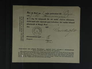 Sweden. Postal document. Unnumbered, early receipt for closed registered mail, regarding …