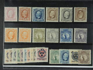 Sweden. ★ 1886-1916. All different, e.g. F 45(★), 55-59, 58vm1, 67, 90-91, 105-14. …