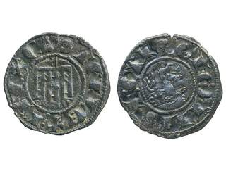 Coins, Spain, Castile and León. Ferdinand IV (1295-1312), AB 319, 1 pepion AB. 0.69 g. …