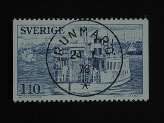 Sweden. Facit 1018 used , 1977 Local Transport 1.10 Kr blue-grey. EXCELLENT cancellation …