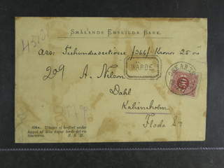 Sweden. Facit 48 cover , 50 öre on insured cover sent from OSKARSHAMN 9.12.1891 to …