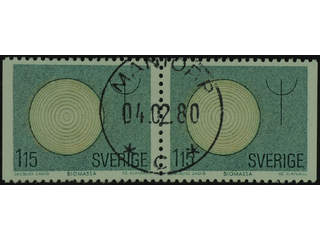 Sweden. Facit 1114BB used , 1980 Renewable Sources of Energy 1.15 Kr green/light brown …