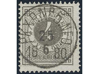 Sweden, Sverige, Sverige, Sverige. Facit 29a1 used, 4 öre dark grey. EXCELLENT …