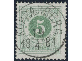 Sweden, Sverige, Sverige, Sverige. Facit 30d used, 5 öre clear green. EXCELLENT …