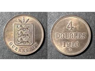 Guernsey 4 doubles 1910 H, UNC