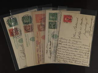 Sweden. Collection covers Oscar II–coil stamps. Ten postcards sent to Germany, all with …