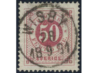 Sweden, Sverige, Sverige, Sverige. Facit 36c used, 50 öre violetish carmine. EXCELLENT …